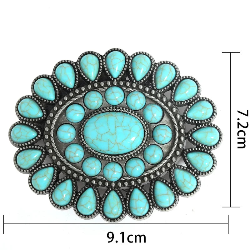 Vintage Turquoise Belt Buckles for Women
