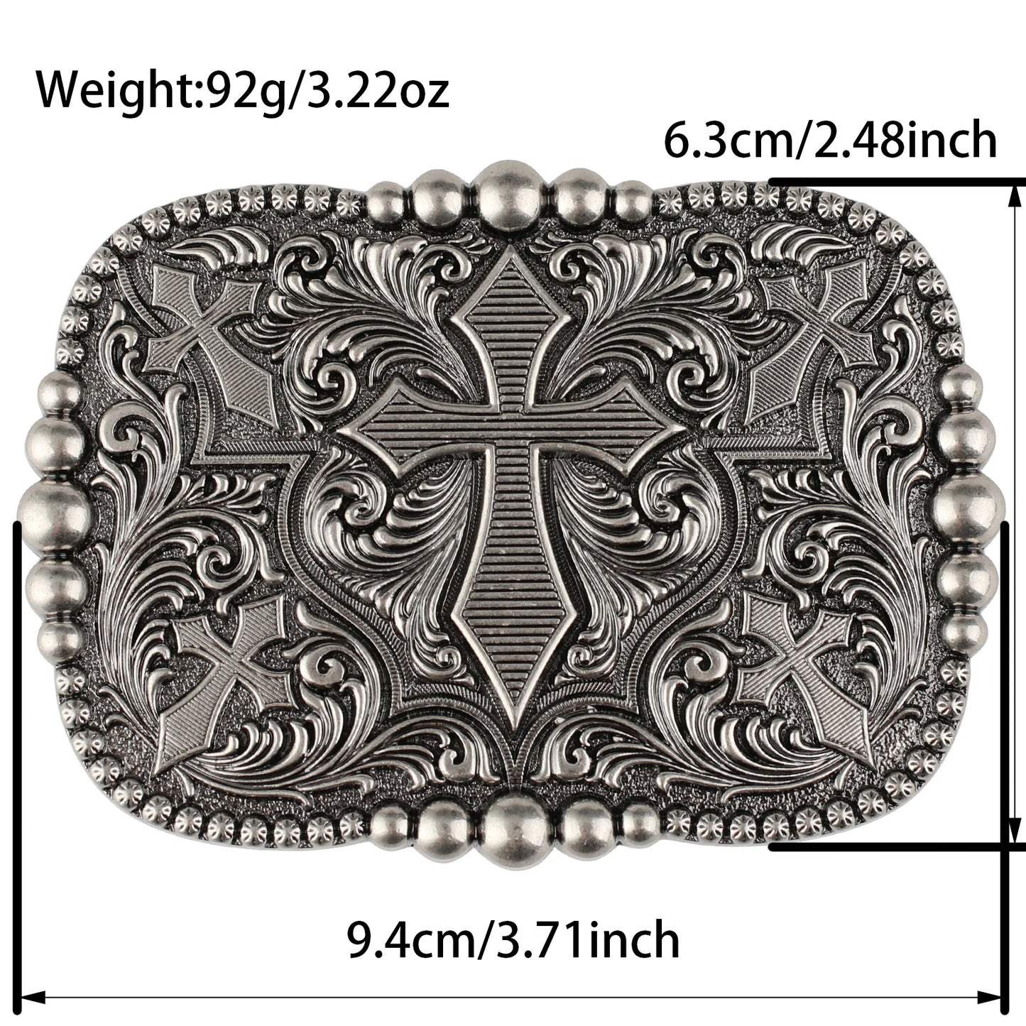 Patterned Cross Belt Buckle