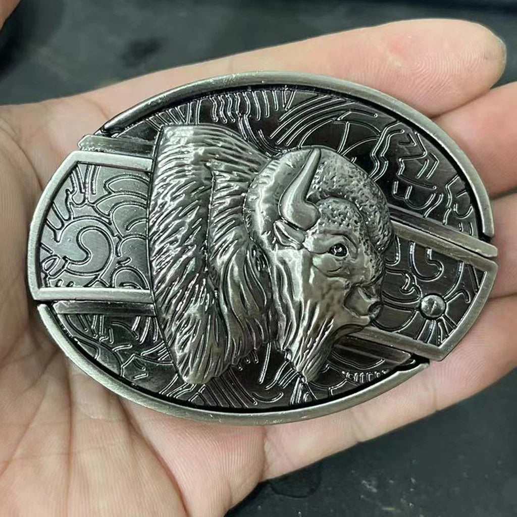 Western Knife Belt Buckle