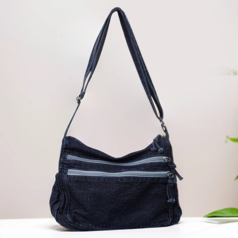 Casual Denim Crossbody Bag