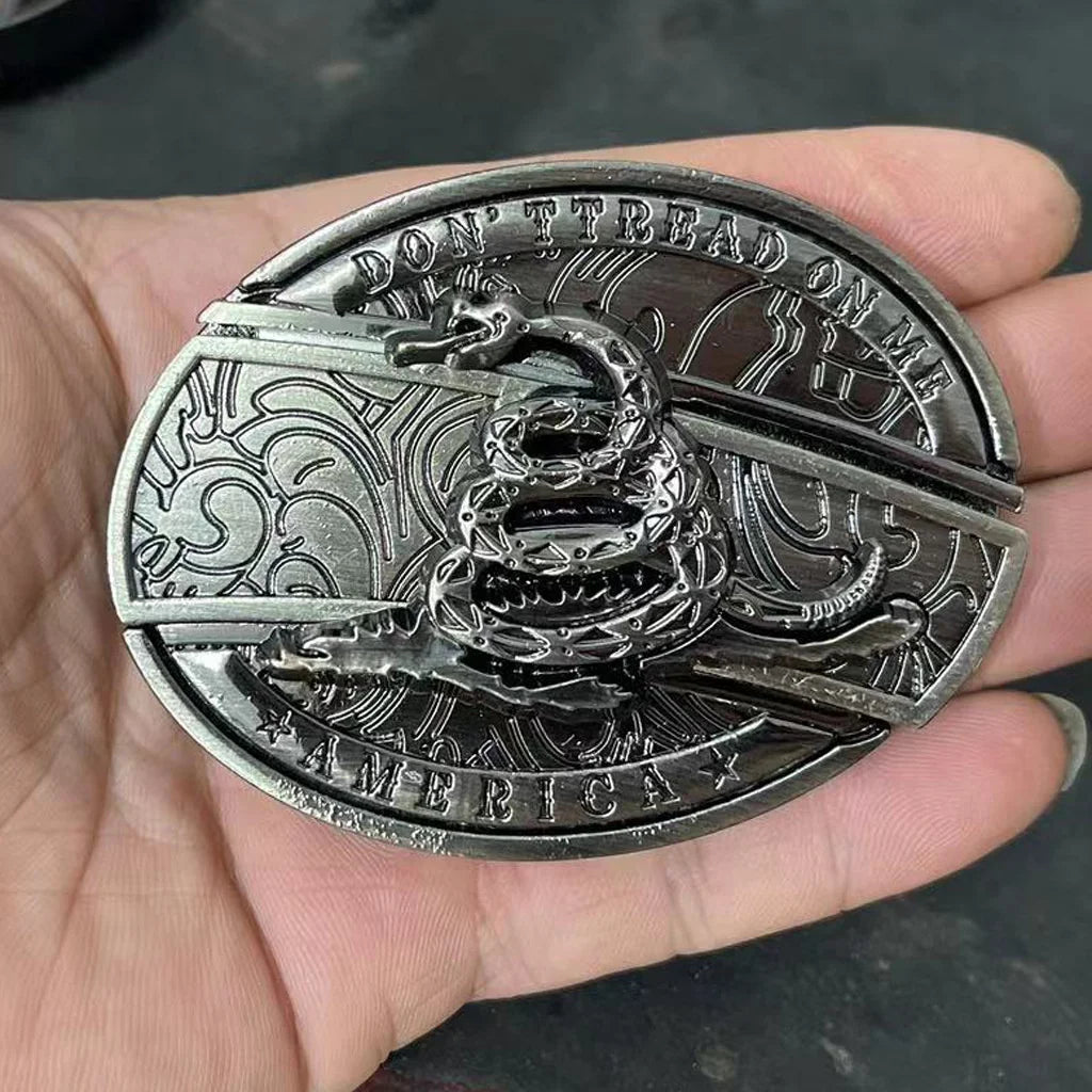Western Knife Belt Buckle