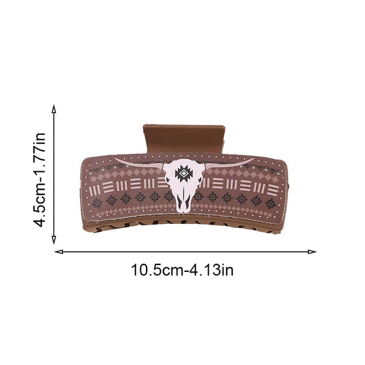Bull Head Square Hair Clip