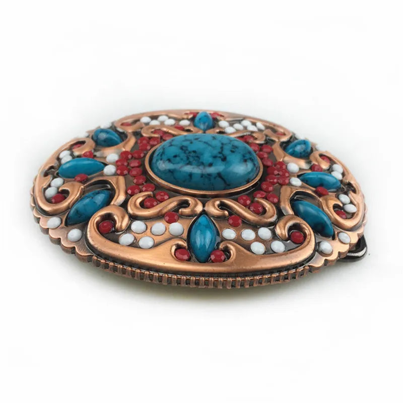 Turquoise retro belt buckle