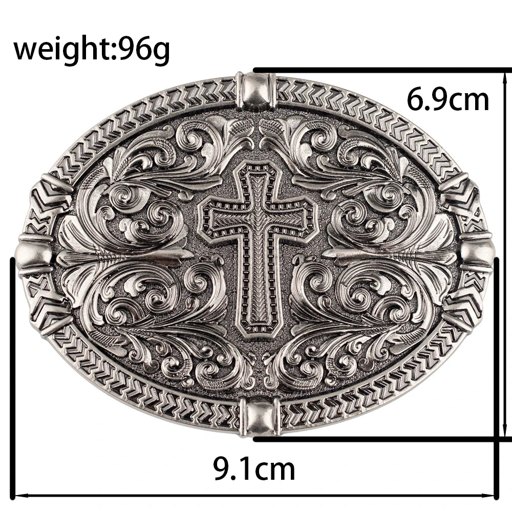 Patterned Cross Belt Buckle