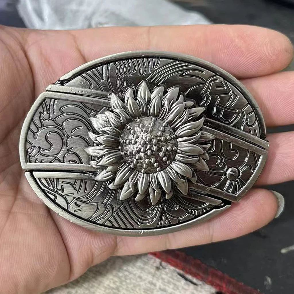 Western Knife Belt Buckle