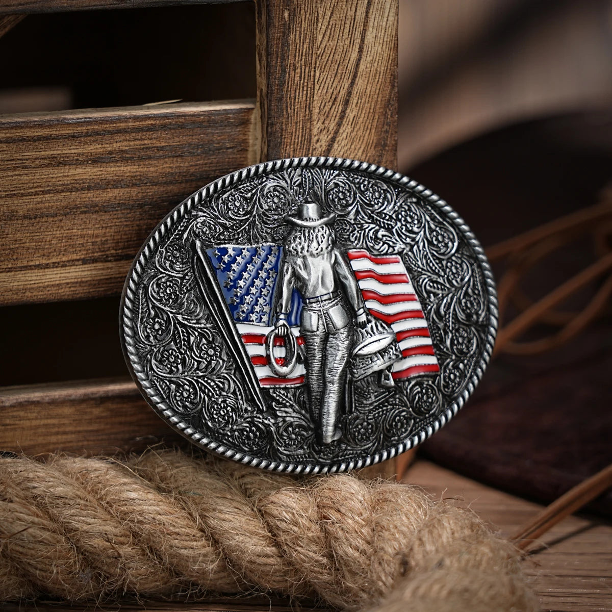 USA Western Belt Buckle