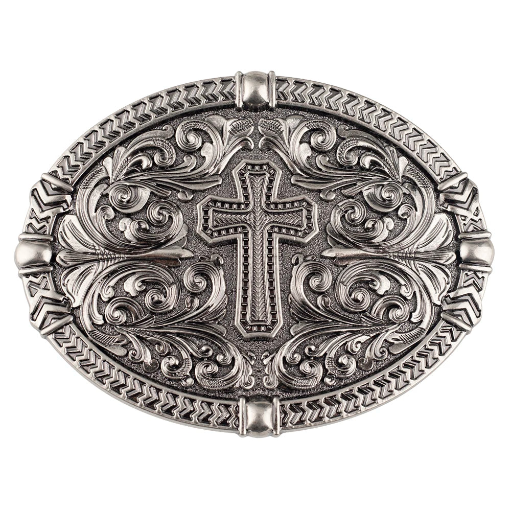Patterned Cross Belt Buckle