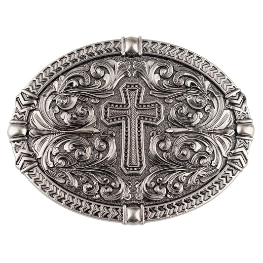 Patterned Cross Belt Buckle
