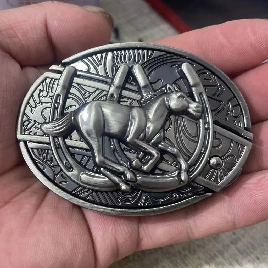 Western Knife Belt Buckle