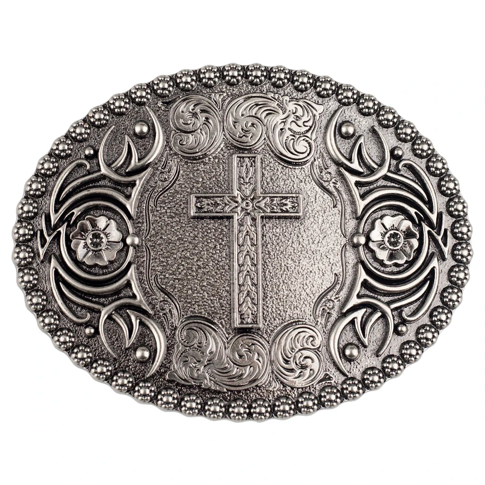 Patterned Cross Belt Buckle