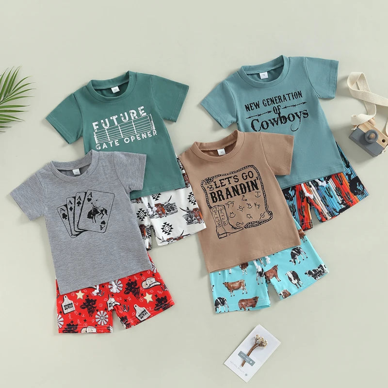 Baby Boy western Summer Sets