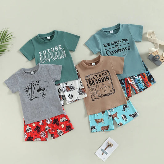 Baby Boy western Summer Sets