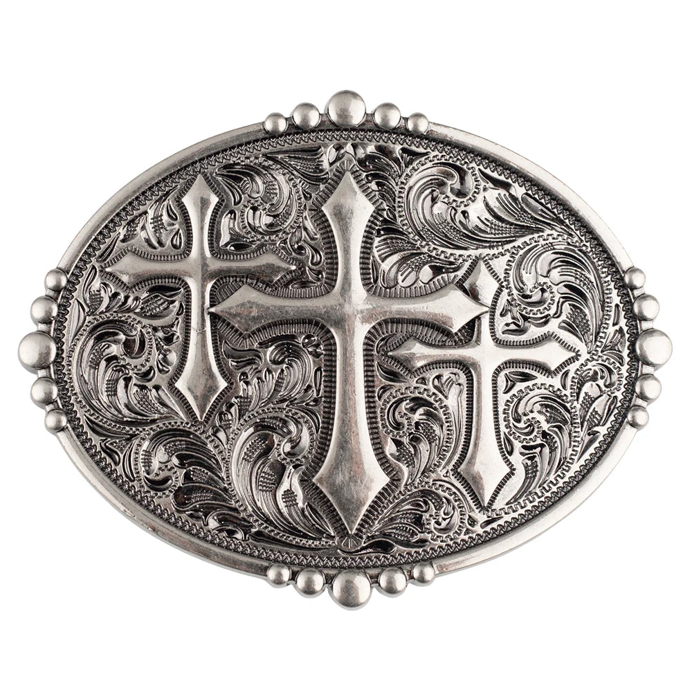 Patterned Cross Belt Buckle