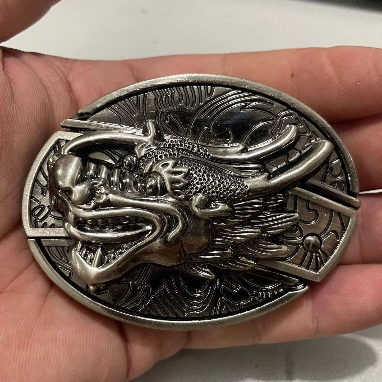 Western Knife Belt Buckle