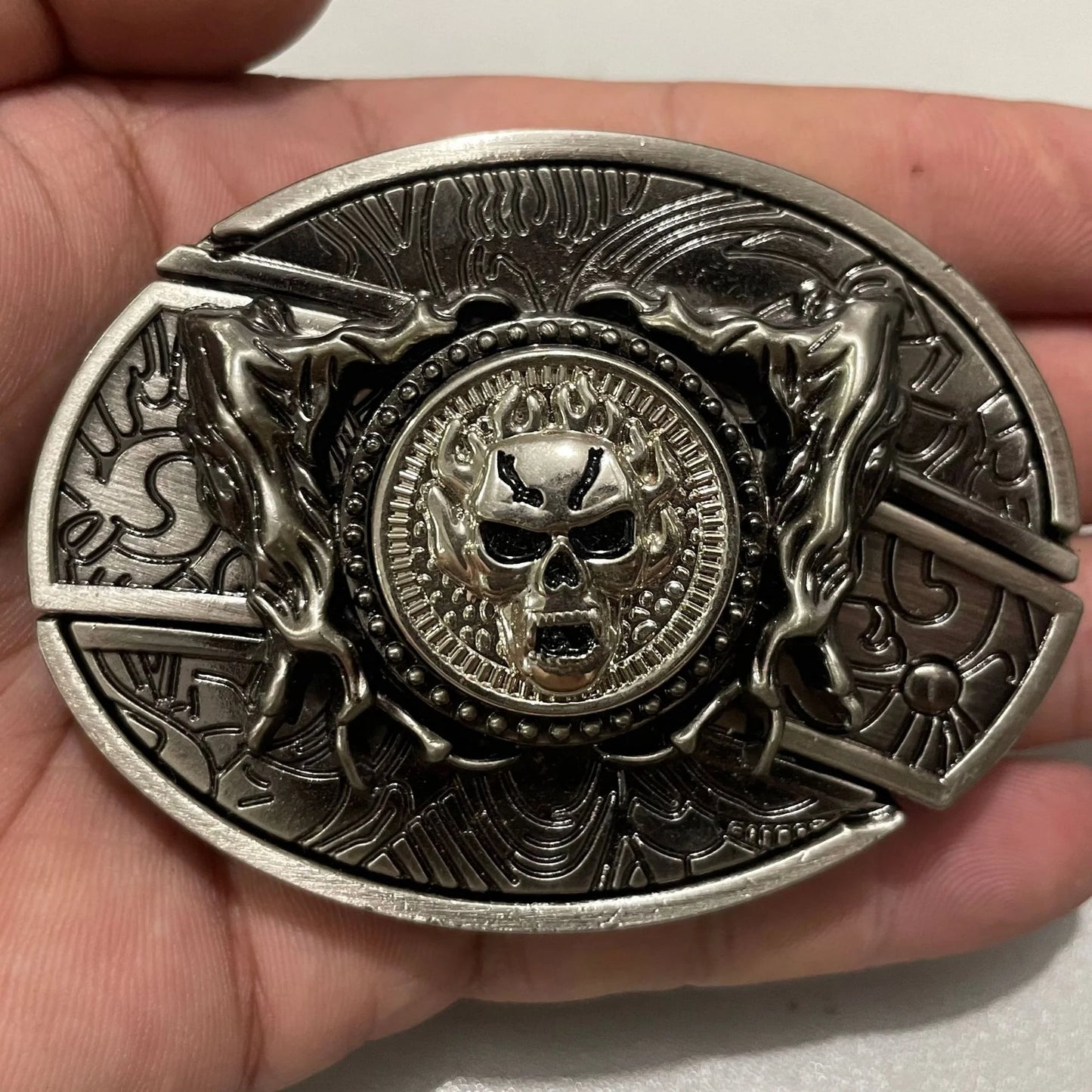 Western Knife Belt Buckle