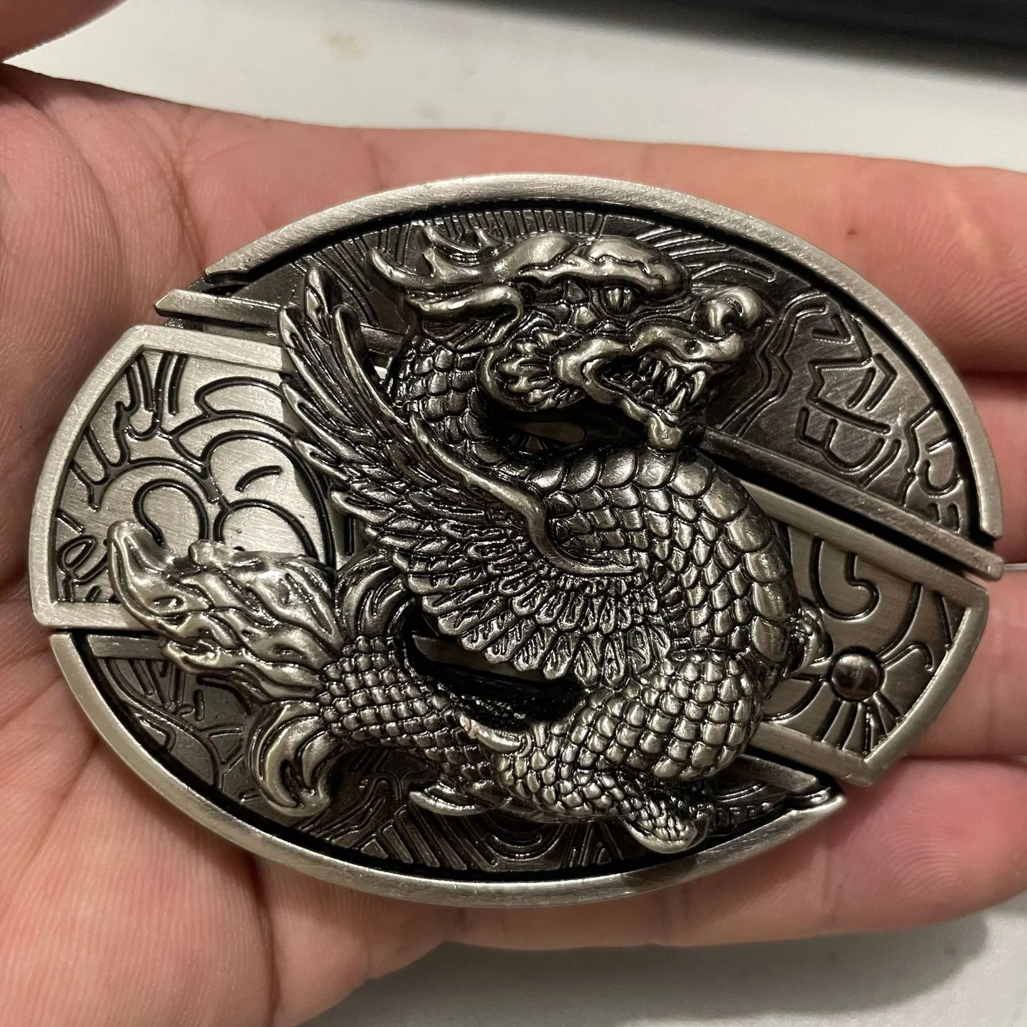 Western Knife Belt Buckle
