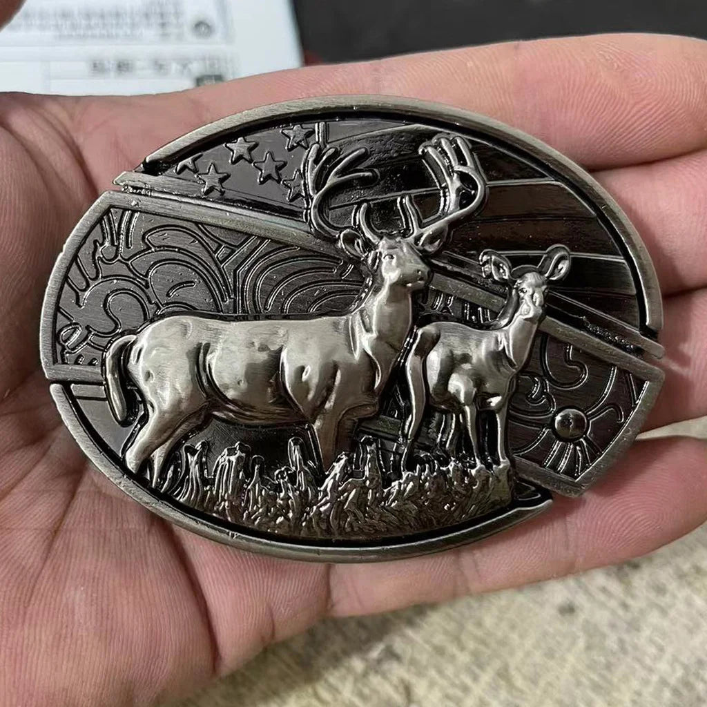 Western Knife Belt Buckle