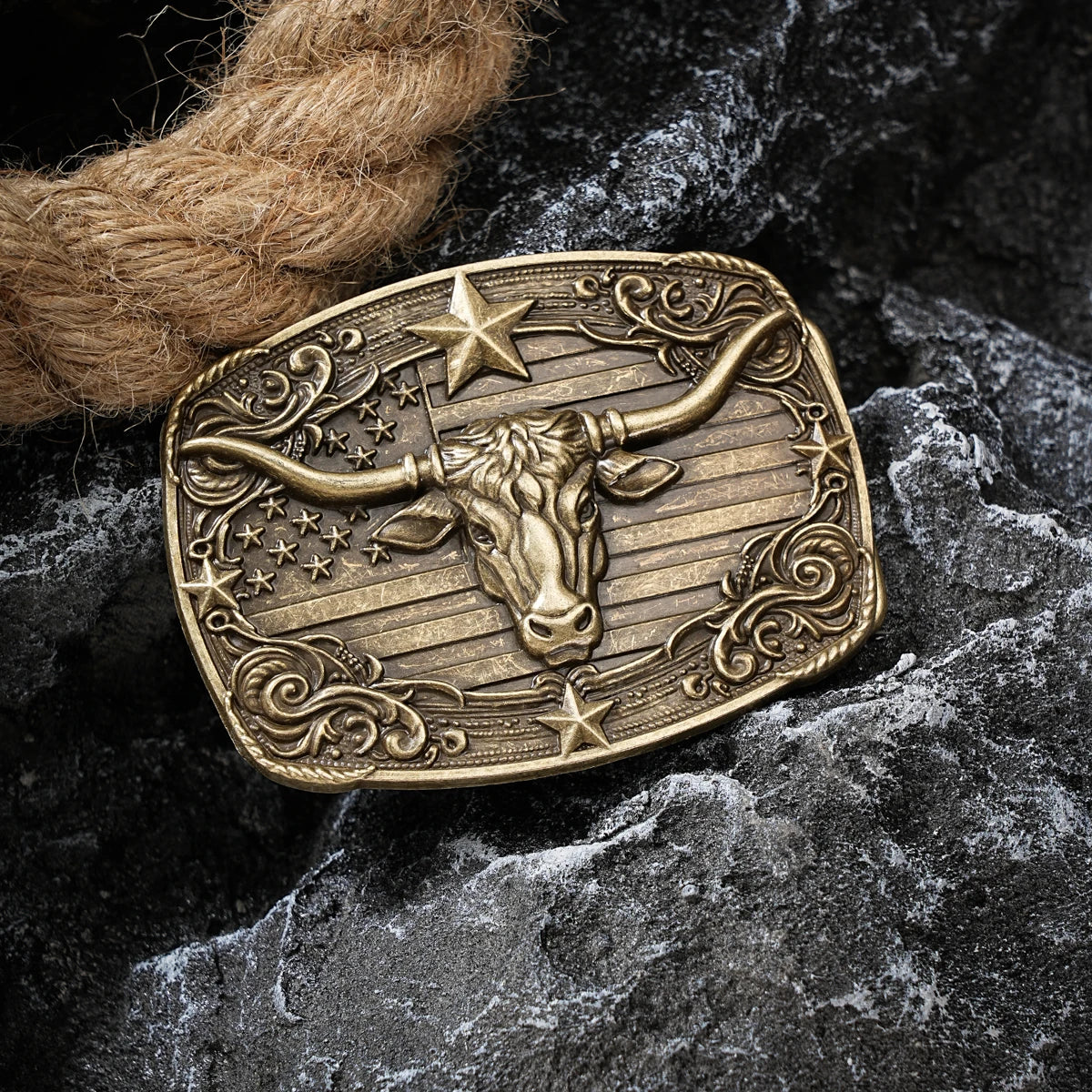 Western style plate buckle belt