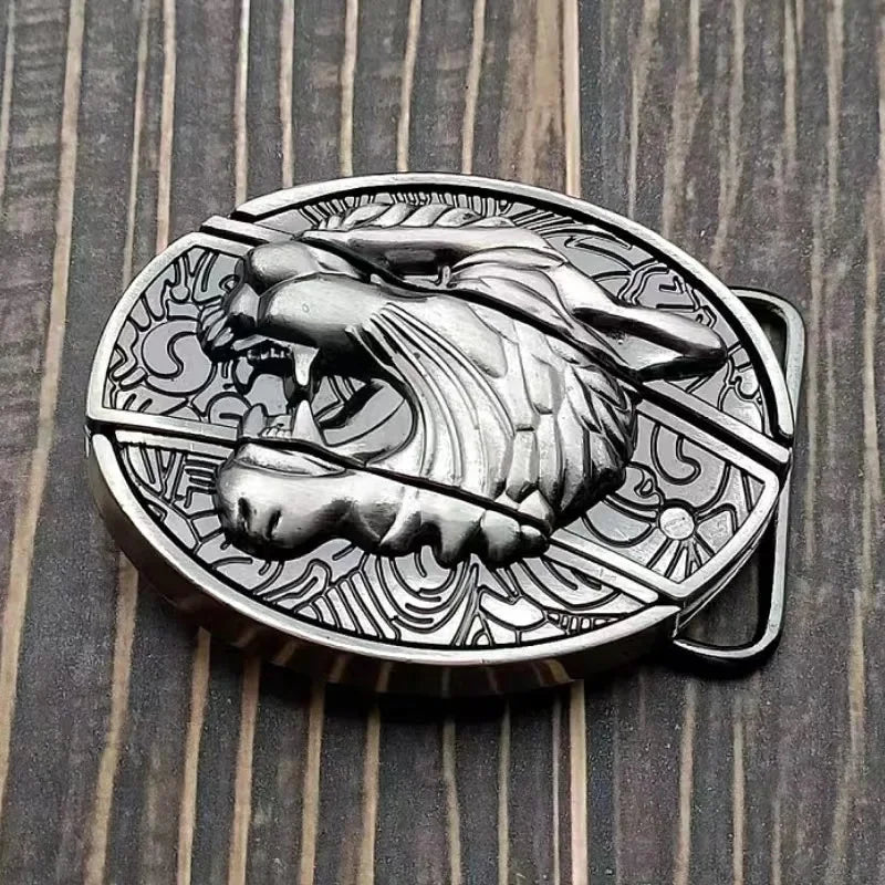 Western Knife Belt Buckle