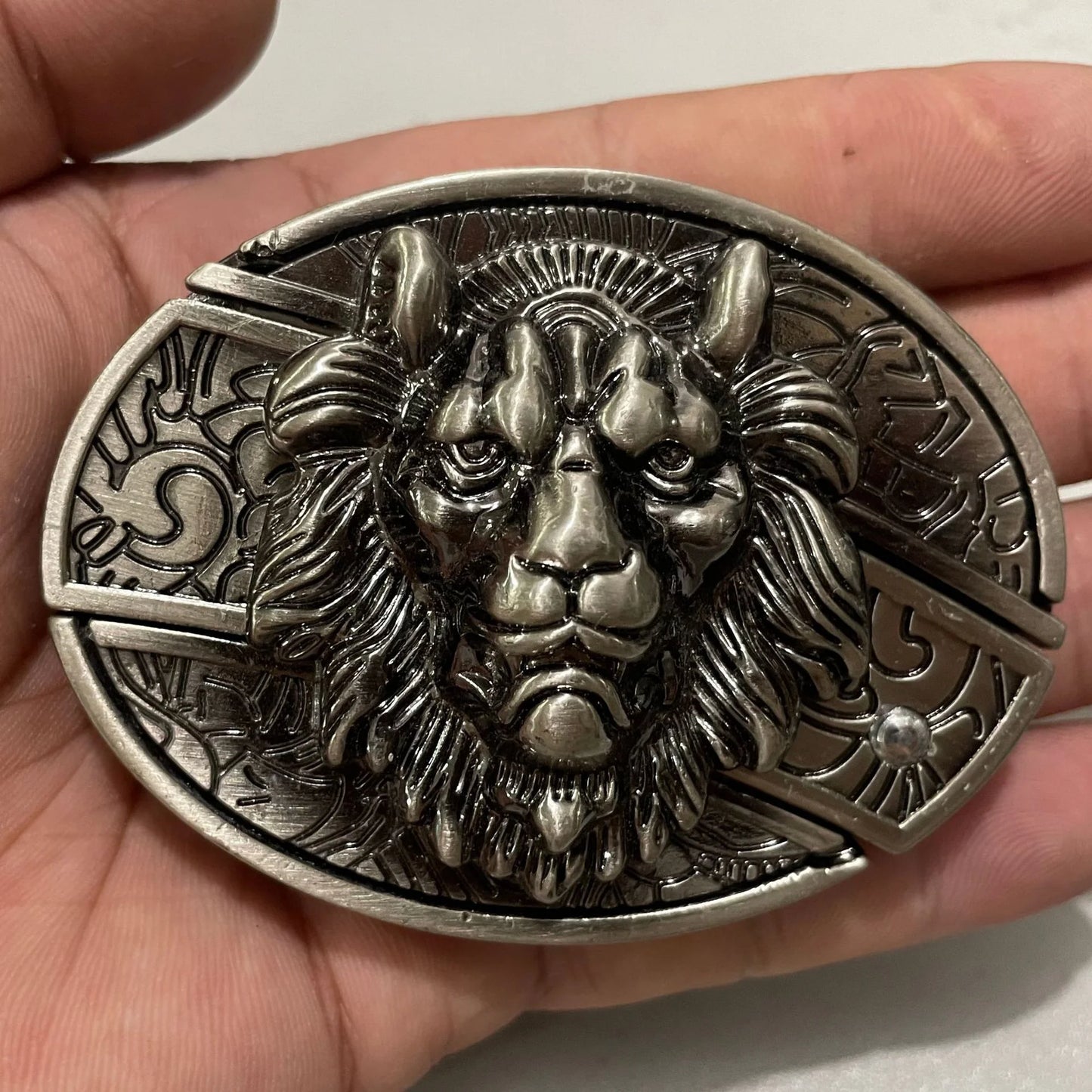Western Knife Belt Buckle