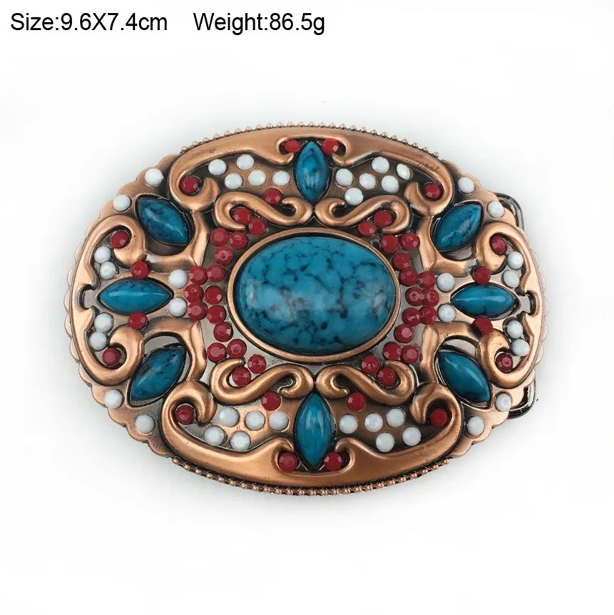 Turquoise retro belt buckle