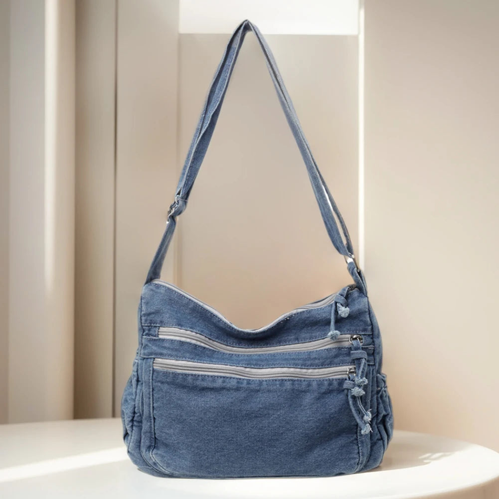 Casual Denim Crossbody Bag