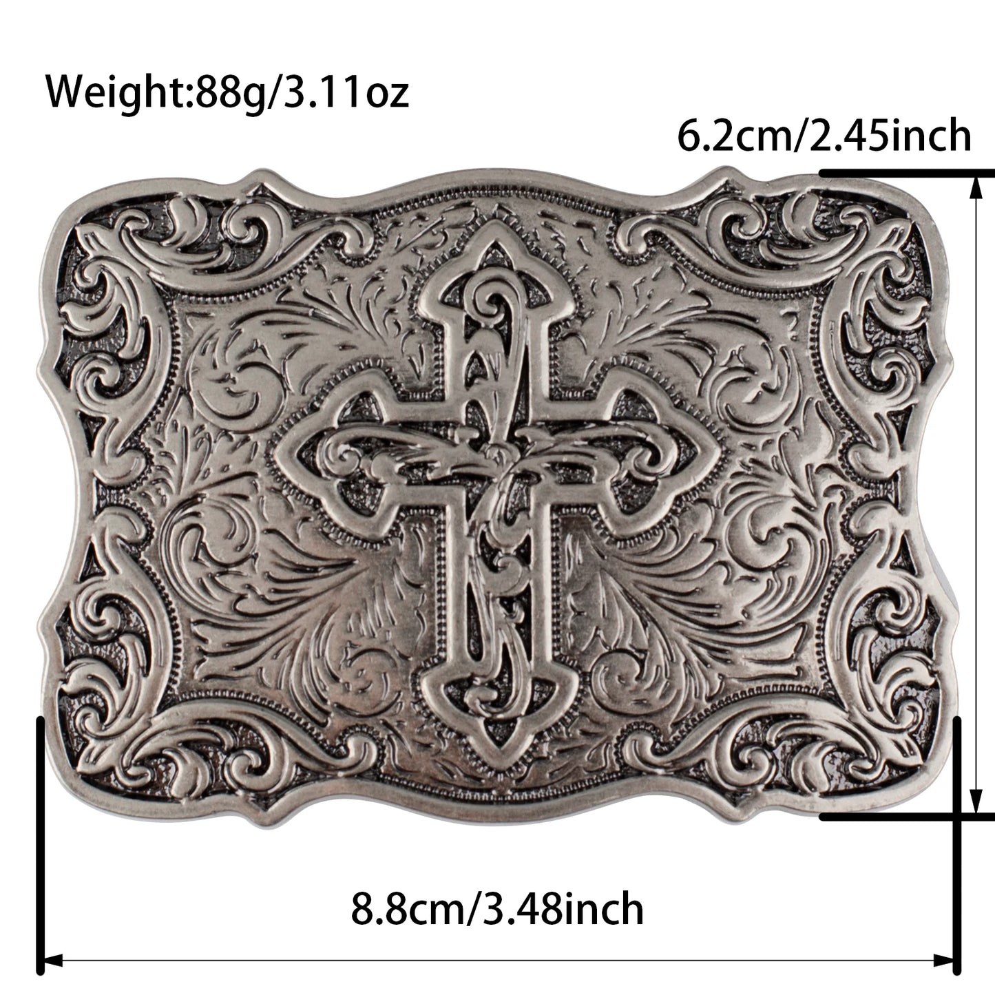 Patterned Cross Belt Buckle