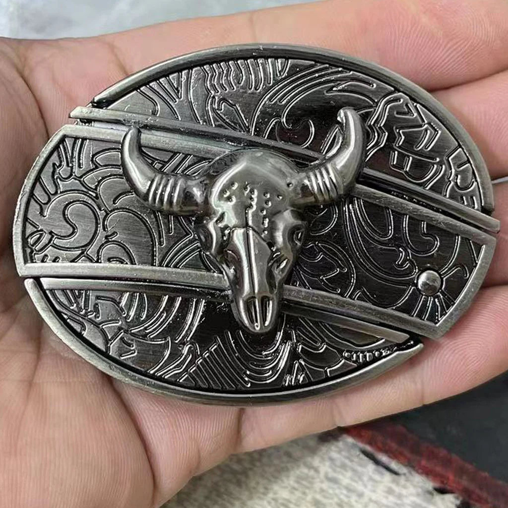 Western Knife Belt Buckle