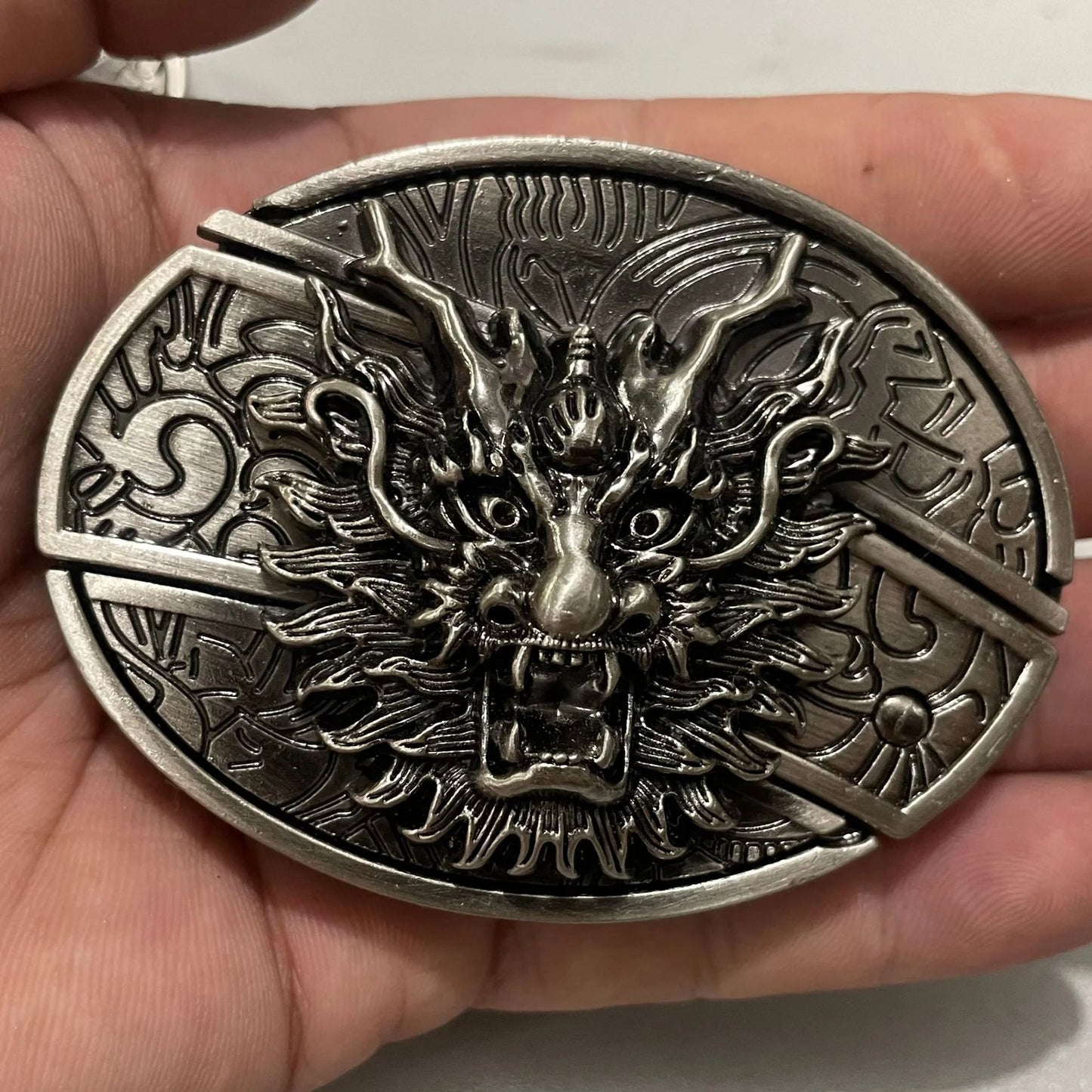 Western Knife Belt Buckle