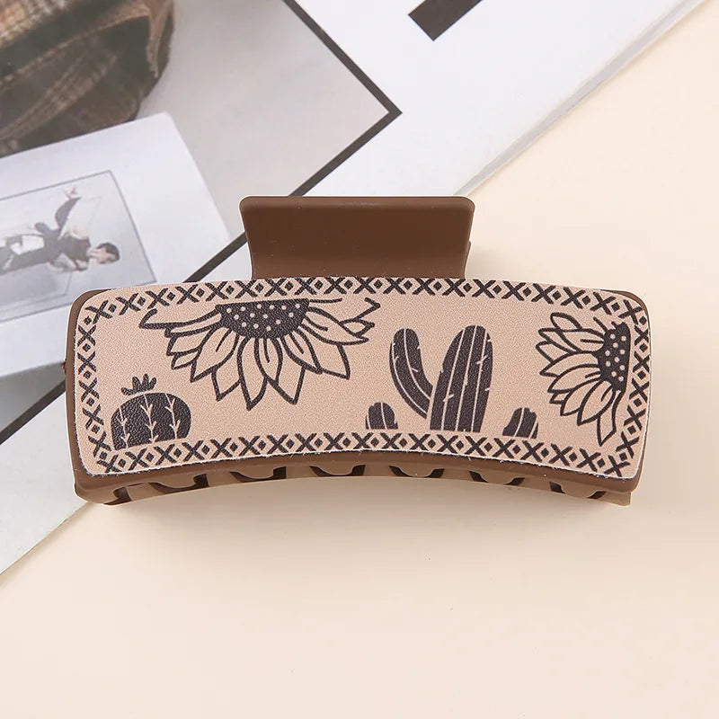 Bull Head Square Hair Clip