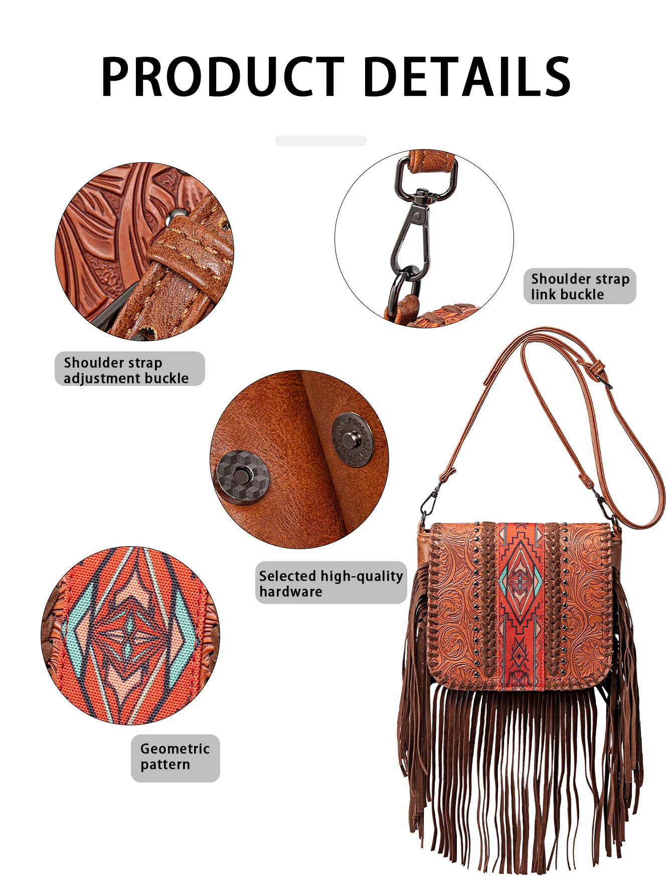 Crossbody bag versatile western