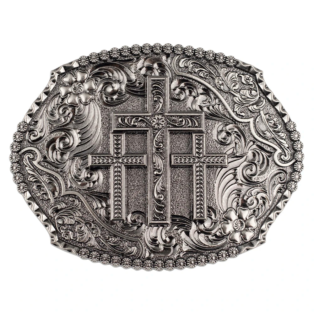 Patterned Cross Belt Buckle