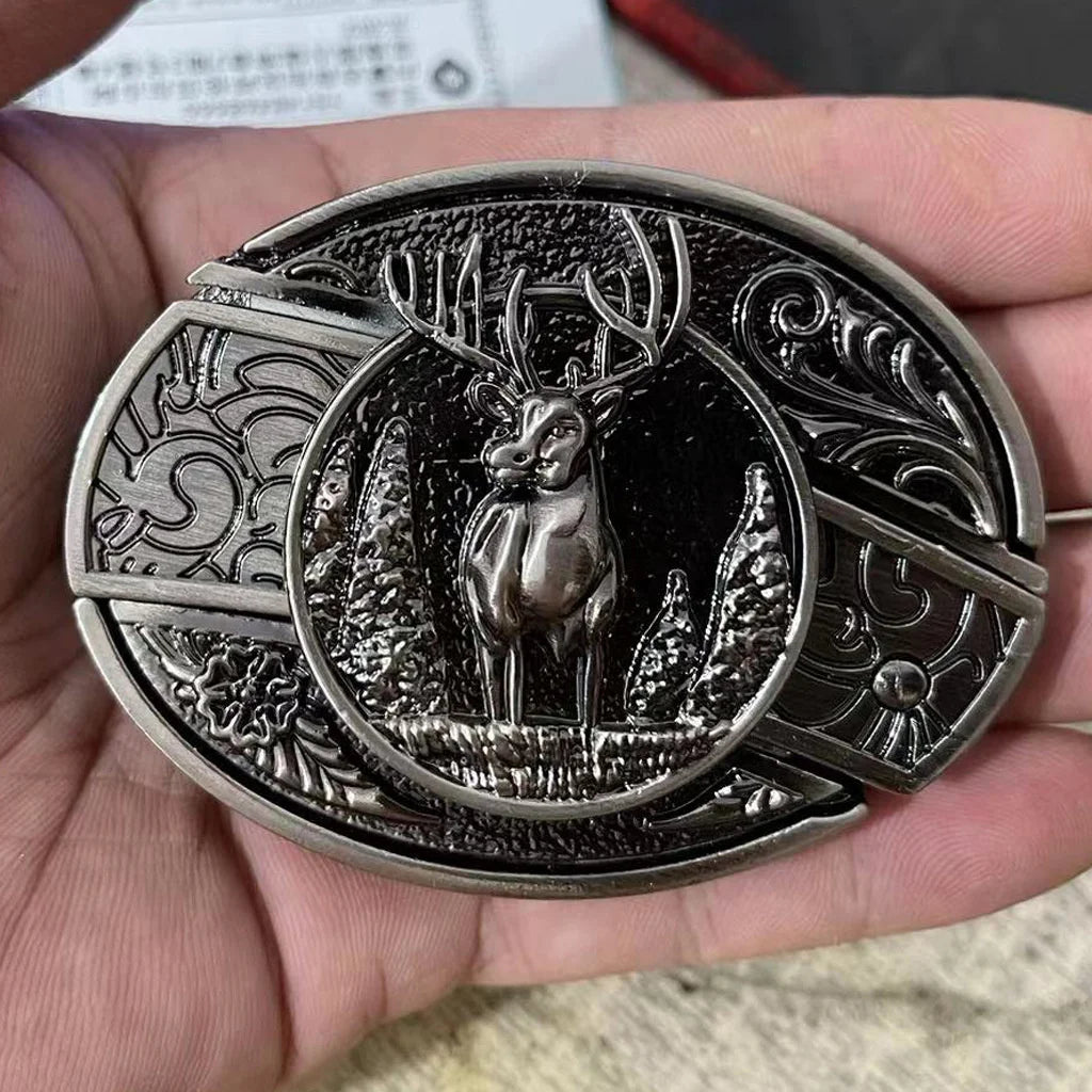 Western Knife Belt Buckle
