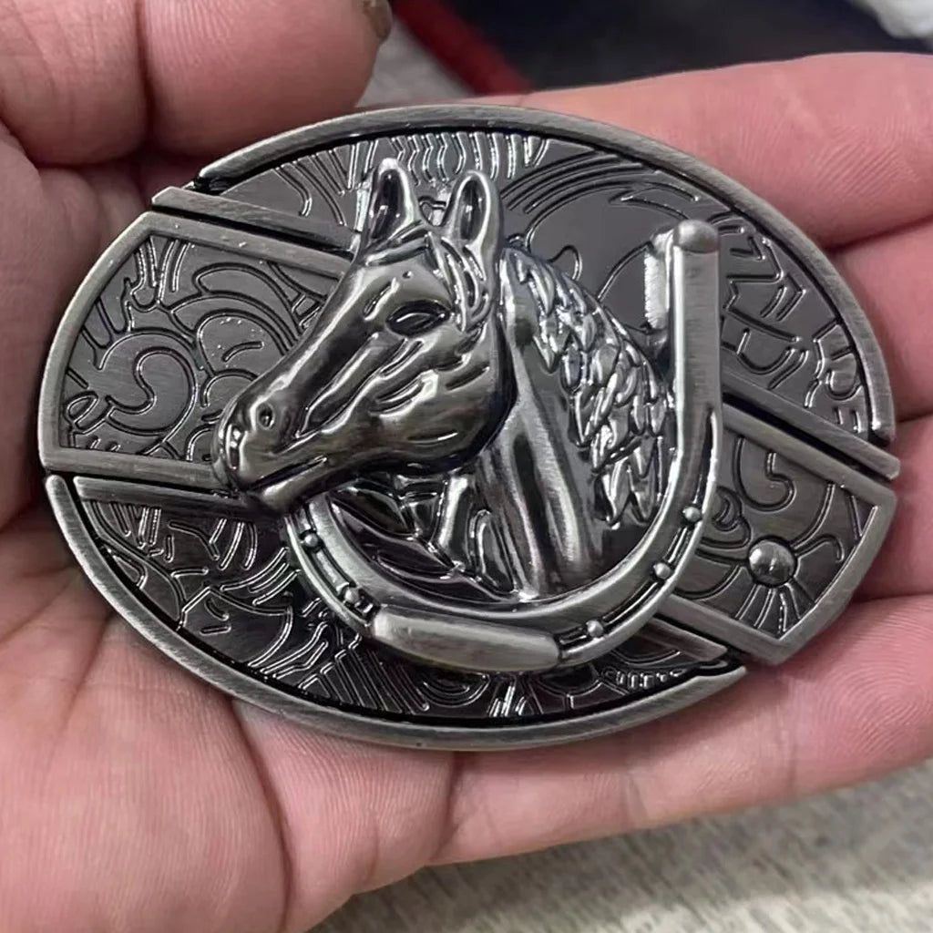 Western Knife Belt Buckle