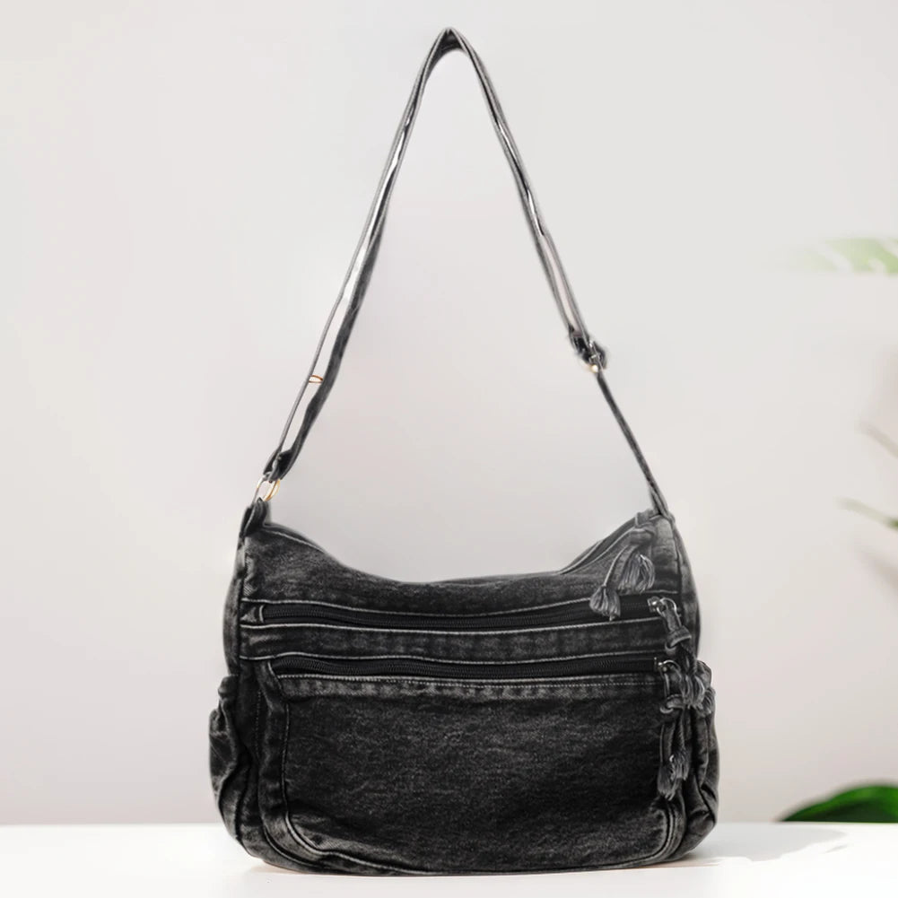 Casual Denim Crossbody Bag