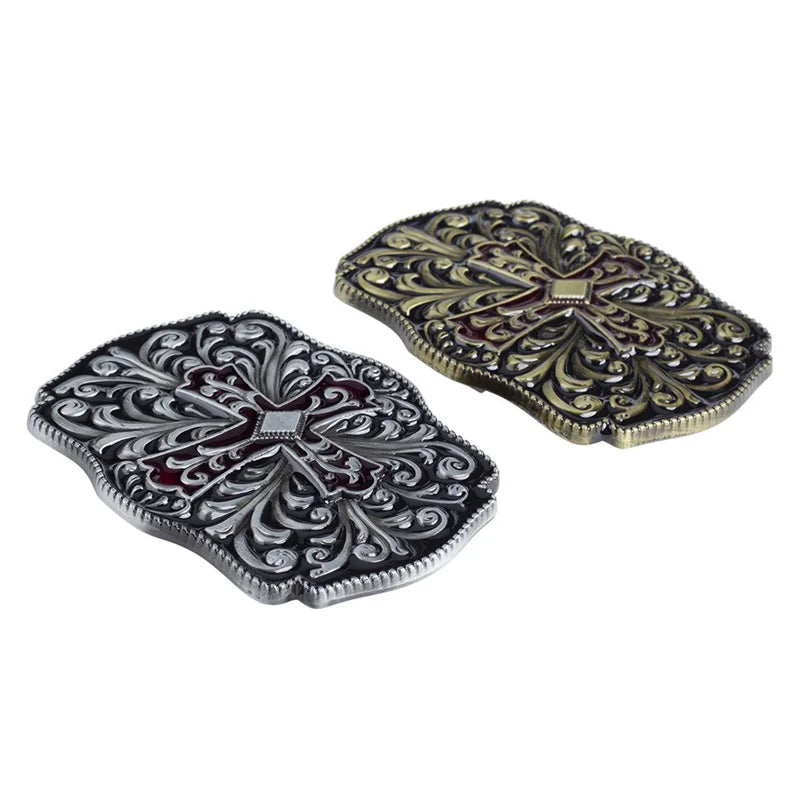 Tang grass cross belt buckle Western style