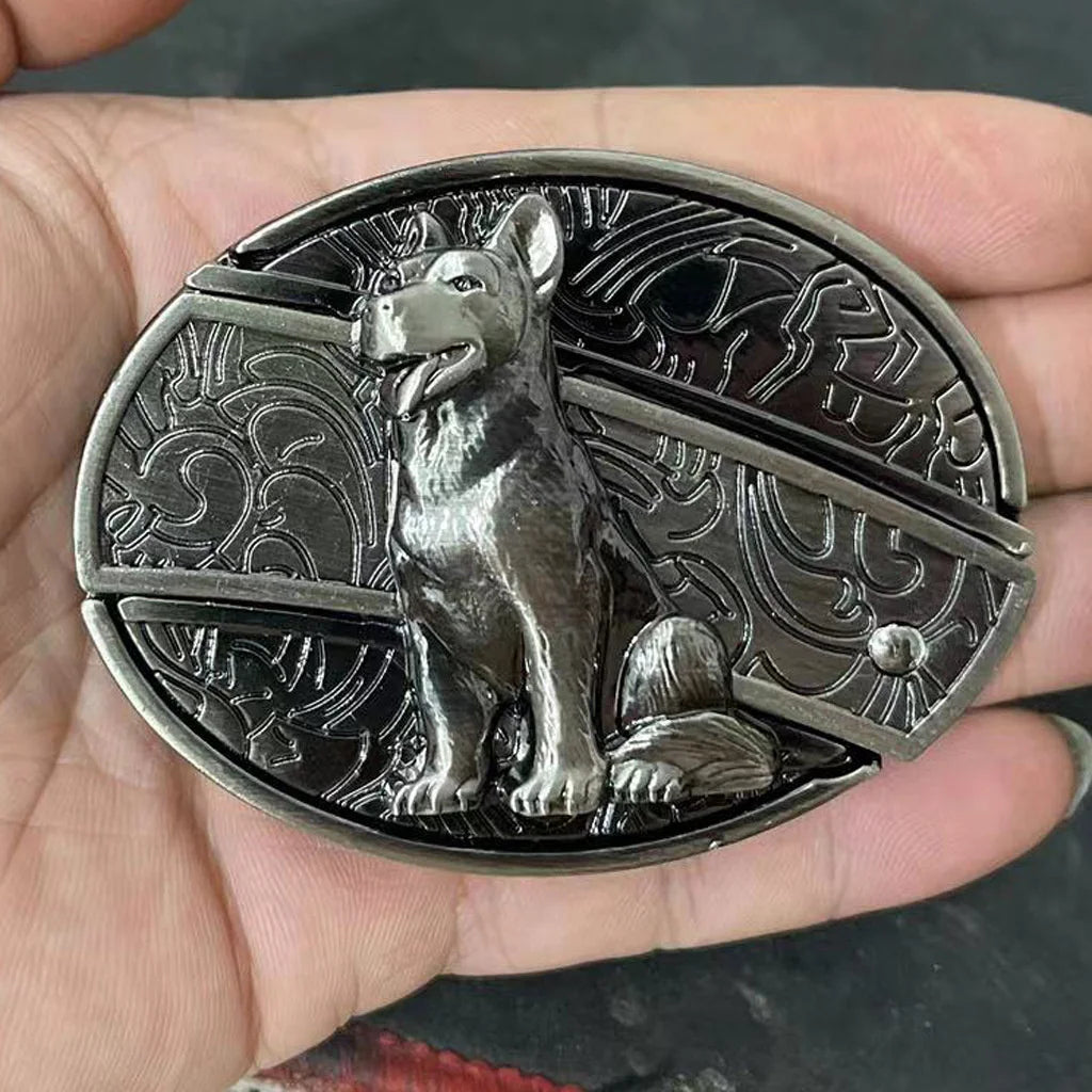 Western Knife Belt Buckle