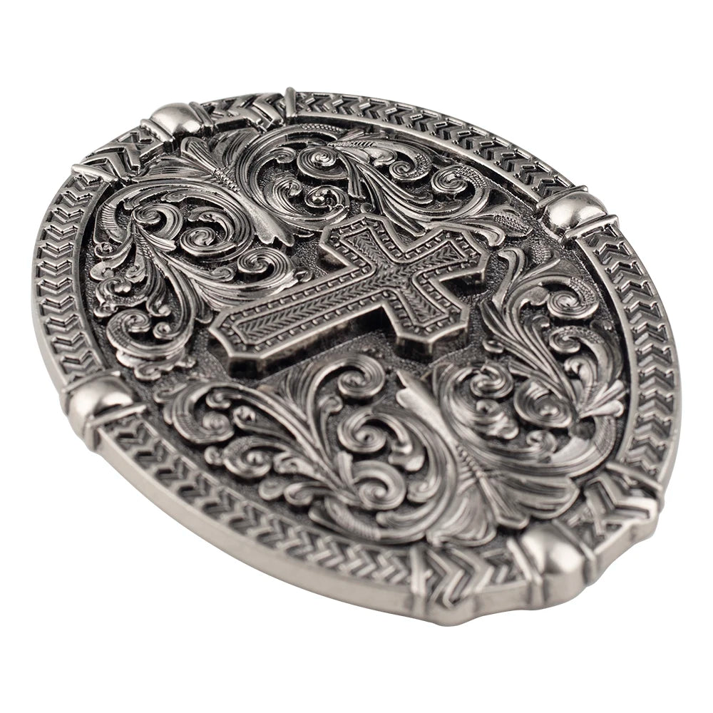 Patterned Cross Belt Buckle