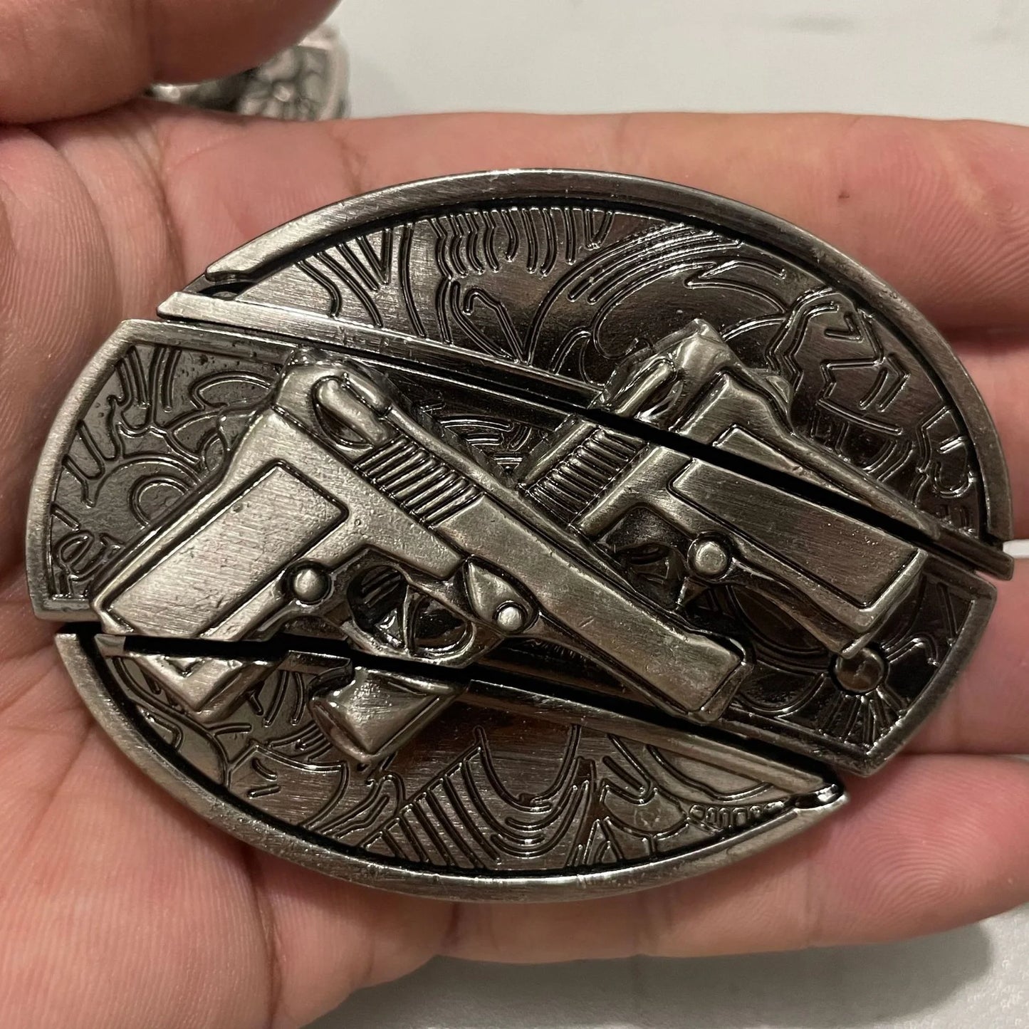 Western Knife Belt Buckle
