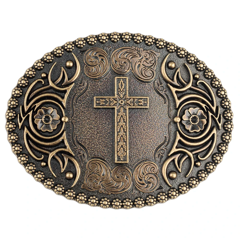 Patterned Cross Belt Buckle