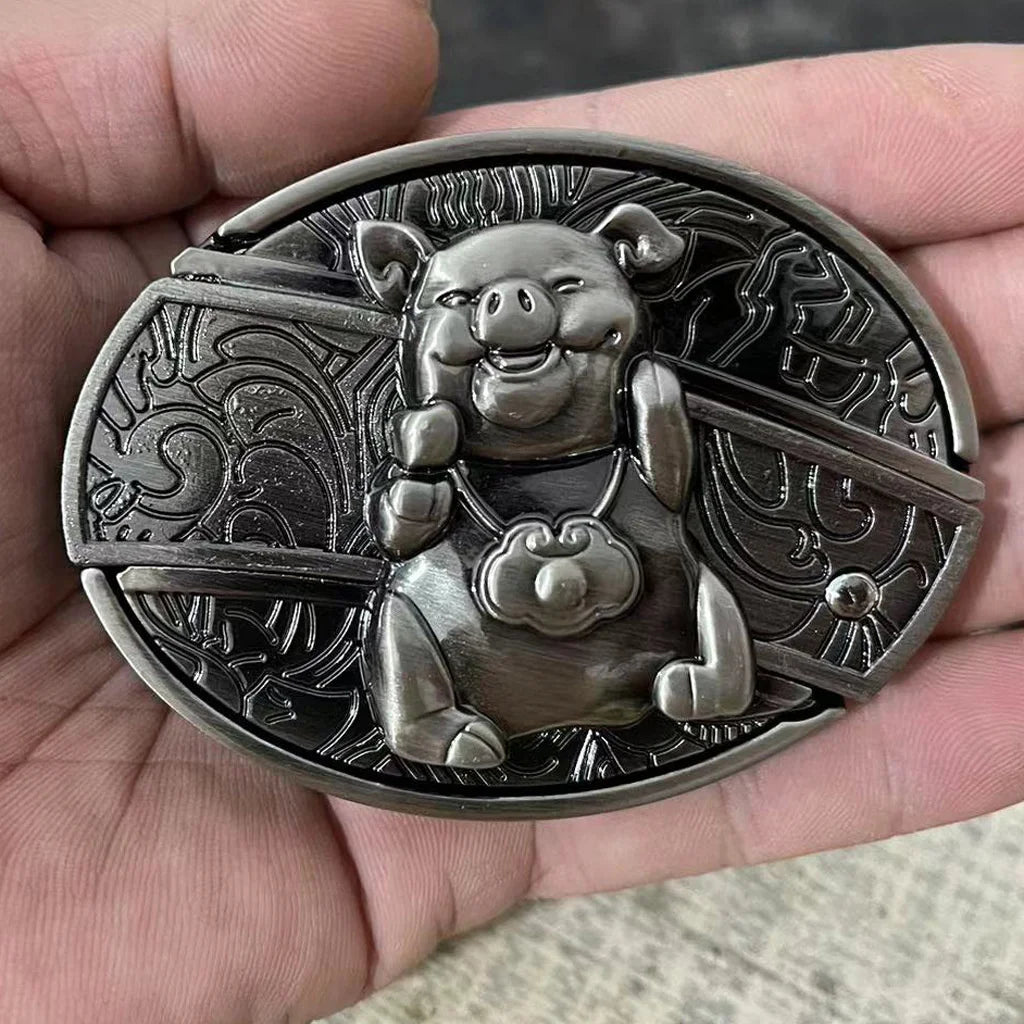 Western Knife Belt Buckle