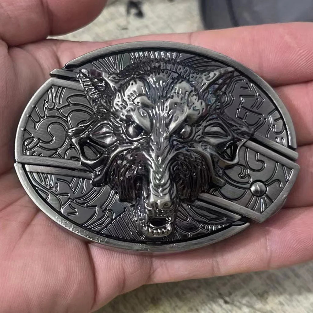 Western Knife Belt Buckle